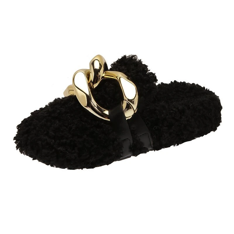 Sys019 Fashion Slipper Sandal Winter Womens Woman Luxury Designer Wholesale Women Faux Fur Slide