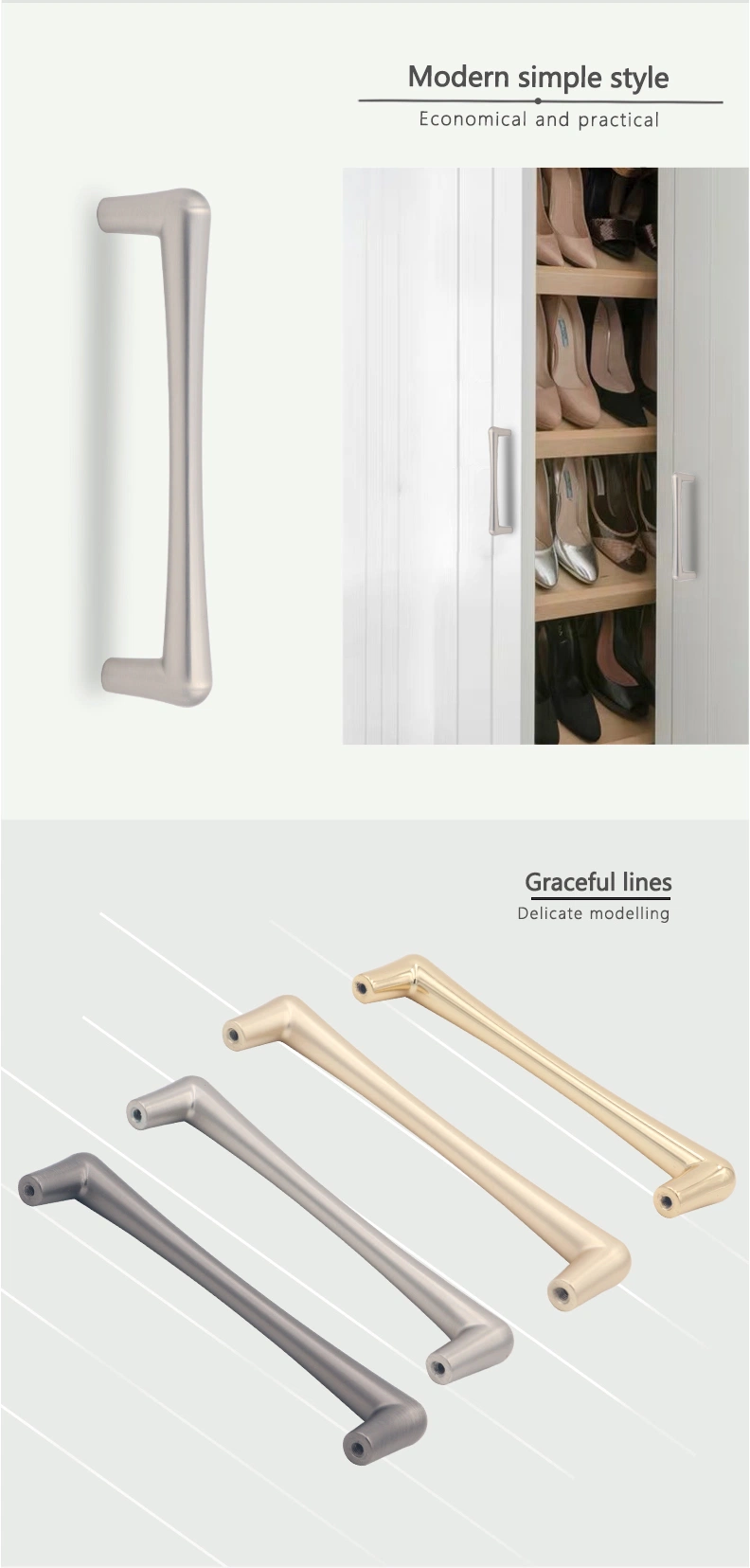 Latest Designer Cabinet Pull Simple Bar Furniture Accessories Knob Handles
