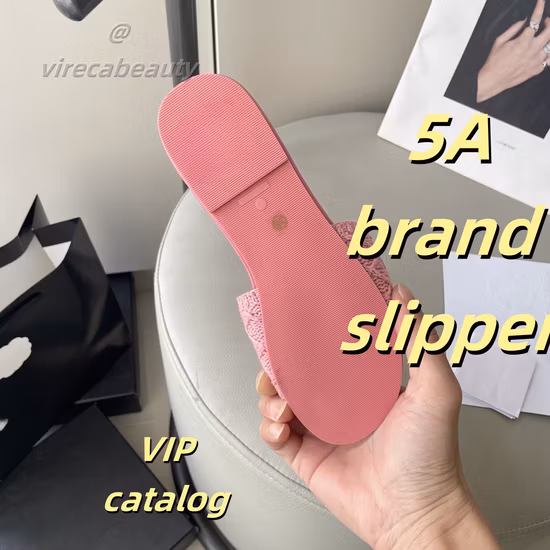 Luxury Brand Summer Fashion Classical Ladies Leather Slippers Beach Holiday Women Flip