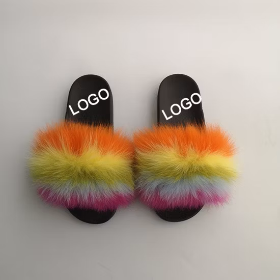 Sys019 Fashion Slipper Sandal Winter Womens Woman Luxury Designer Wholesale Women Faux Fur Slide